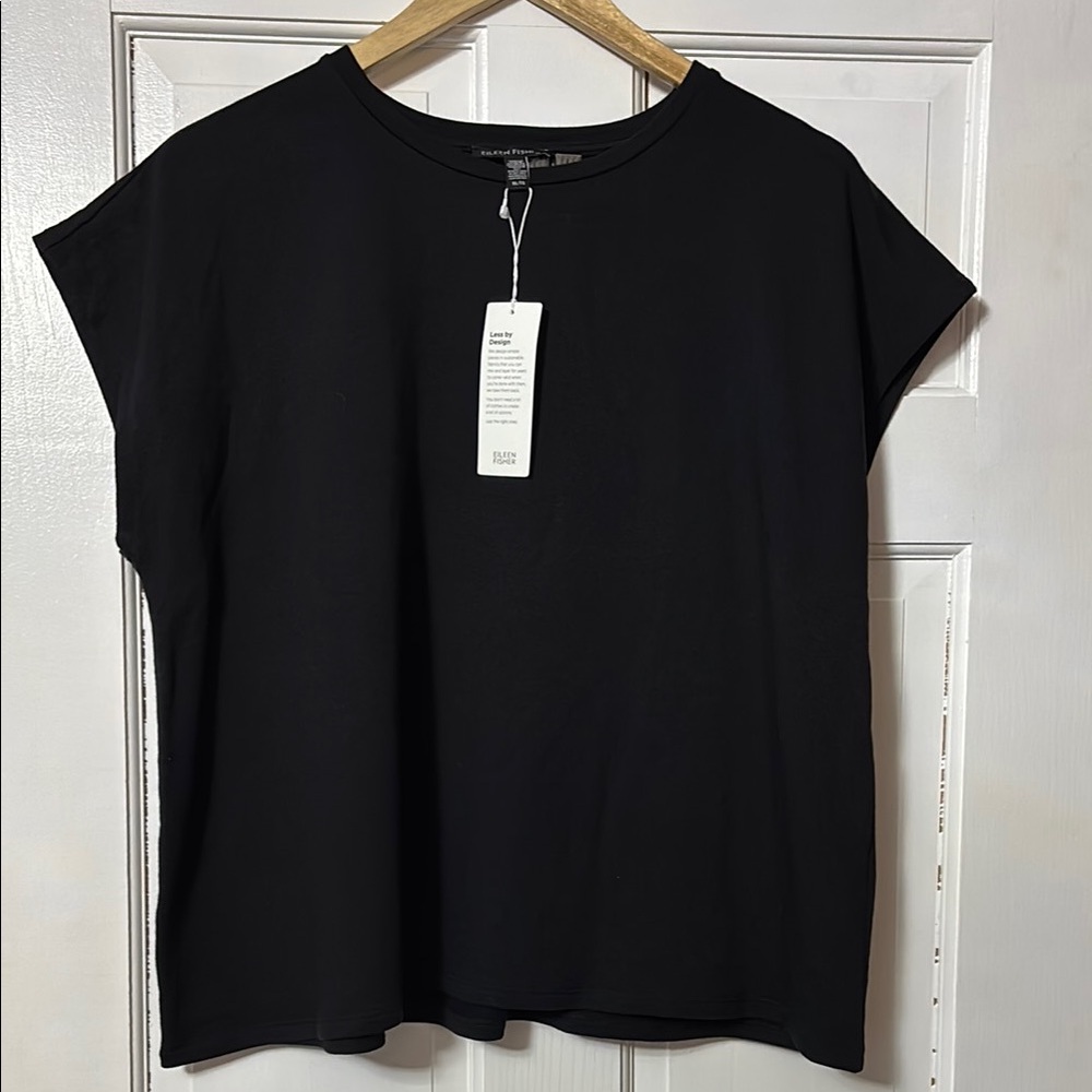 Black Boxy Relaxed Short Sleeve Tee
